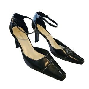 Worthington Black Square-Toe Heels